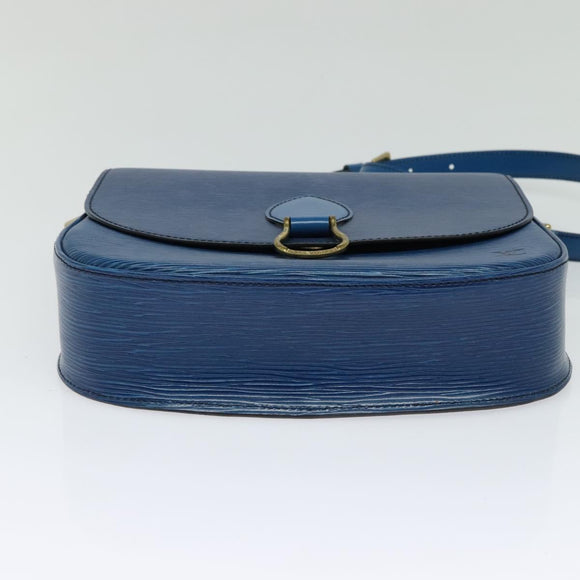 LOUIS VUITTON Epi Saint Cloud GM Shoulder Bag Toledo Blue M52195 LV Auth ep8466