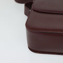 CARTIER Shoulder Bag Leather Red Auth ep8473-15