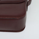 CARTIER Shoulder Bag Leather Red Auth ep8473-16