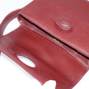 CARTIER Shoulder Bag Leather Red Auth ep8473-10