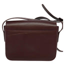 CARTIER Shoulder Bag Leather Red Auth ep8473-2
