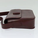CARTIER Shoulder Bag Leather Red Auth ep8473-3