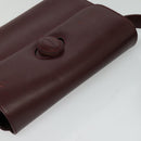 CARTIER Shoulder Bag Leather Red Auth ep8473-6