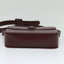 CARTIER Shoulder Bag Leather Red Auth ep8473-5