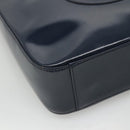 GUCCI Patent leather Shoulder Bag Navy Silver 000 1046 0506 Auth ep8474-14