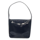 GUCCI Patent leather Shoulder Bag Navy Silver 000 1046 0506 Auth ep8474-2