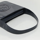 GUCCI Patent leather Shoulder Bag Navy Silver 000 1046 0506 Auth ep8474-7