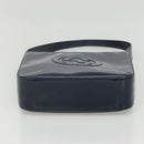 GUCCI Patent leather Shoulder Bag Navy Silver 000 1046 0506 Auth ep8474-5
