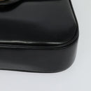 GUCCI Shoulder Bag Leather Black Gold Auth ep8475-15