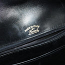 GUCCI Shoulder Bag Leather Black Gold Auth ep8475-18