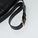 GUCCI Shoulder Bag Leather Black Gold Auth ep8475-7