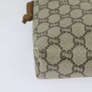 GUCCI GG Plus Supreme Shoulder Bag PVC Beige Auth ep8482-15