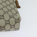 GUCCI GG Plus Supreme Shoulder Bag PVC Beige Auth ep8482-16