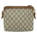 GUCCI GG Plus Supreme Shoulder Bag PVC Beige Auth ep8482-2