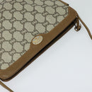 GUCCI GG Plus Supreme Shoulder Bag PVC Beige Auth ep8482-6