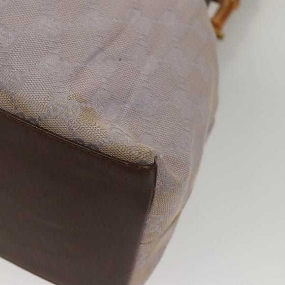 GUCCI GG Canvas Hand Bag Purple Gold 92708 Auth ep8499