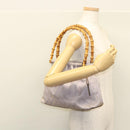 GUCCI GG Canvas Hand Bag Purple Gold 92708 Auth ep8499-21
