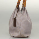 GUCCI GG Canvas Hand Bag Purple Gold 92708 Auth ep8499-4