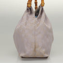 GUCCI GG Canvas Hand Bag Purple Gold 92708 Auth ep8499-5