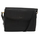 Burberrys Shoulder Bag Leather Black Gold Auth ep8502-1