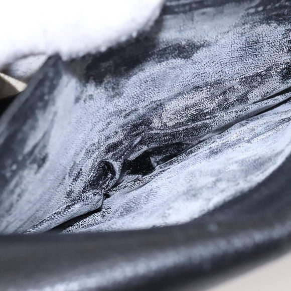 Burberrys Shoulder Bag Leather Black Gold Auth ep8502