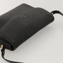 Burberrys Shoulder Bag Leather Black Gold Auth ep8502-6