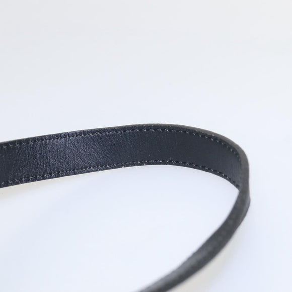 Burberrys Shoulder Bag Leather Black Gold Auth ep8502