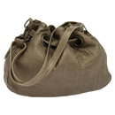 Christian Dior Canage Shoulder Bag Leather Brown Auth ep8509-1