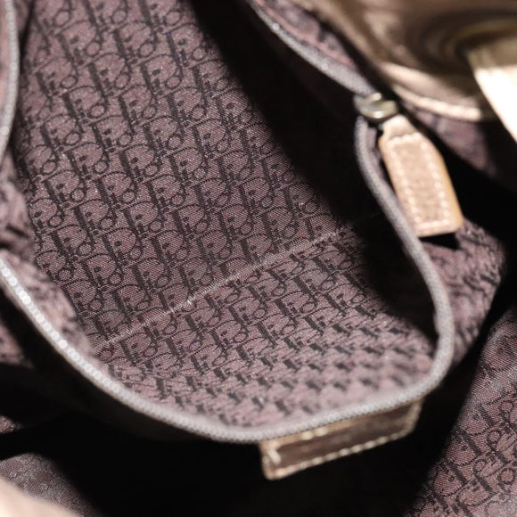 Christian Dior Canage Shoulder Bag Leather Brown Auth ep8509