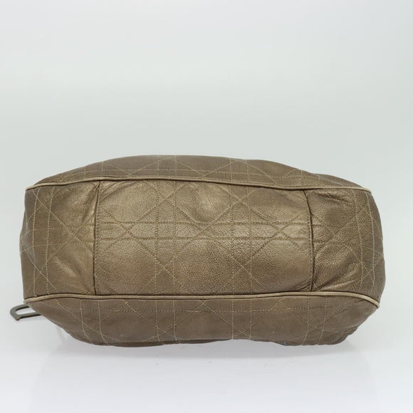 Christian Dior Canage Shoulder Bag Leather Brown Auth ep8509