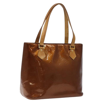 LOUIS VUITTON Monogram Vernis Houston Hand Bag Bronze M91122 LV Auth ep8512
