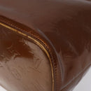LOUIS VUITTON Monogram Vernis Houston Hand Bag Bronze M91122 LV Auth ep8512-8