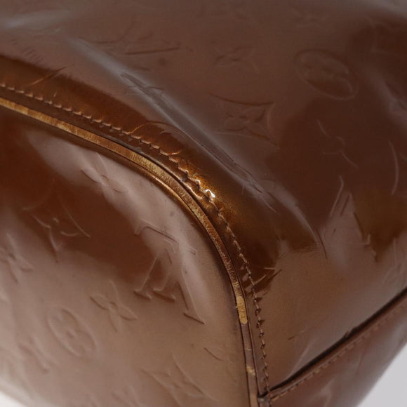 LOUIS VUITTON Monogram Vernis Houston Hand Bag Bronze M91122 LV Auth ep8512