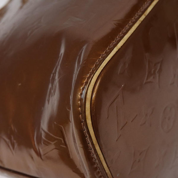 LOUIS VUITTON Monogram Vernis Houston Hand Bag Bronze M91122 LV Auth ep8512
