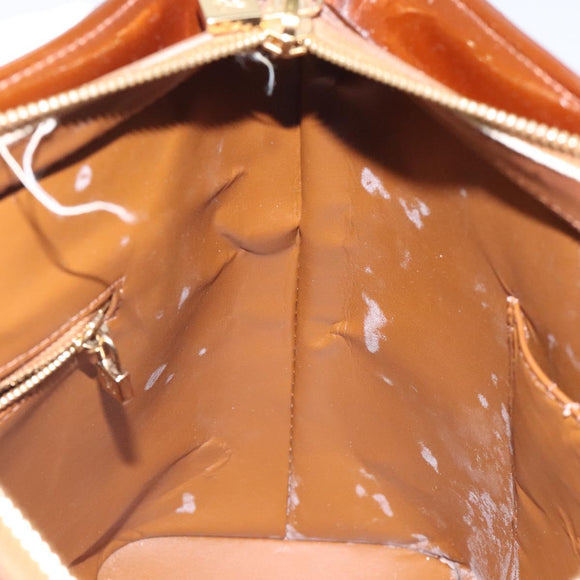 LOUIS VUITTON Monogram Vernis Houston Hand Bag Bronze M91122 LV Auth ep8512