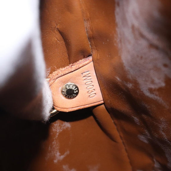 LOUIS VUITTON Monogram Vernis Houston Hand Bag Bronze M91122 LV Auth ep8512