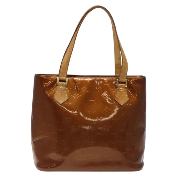 LOUIS VUITTON Monogram Vernis Houston Hand Bag Bronze M91122 LV Auth ep8512