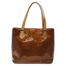LOUIS VUITTON Monogram Vernis Houston Hand Bag Bronze M91122 LV Auth ep8512-2