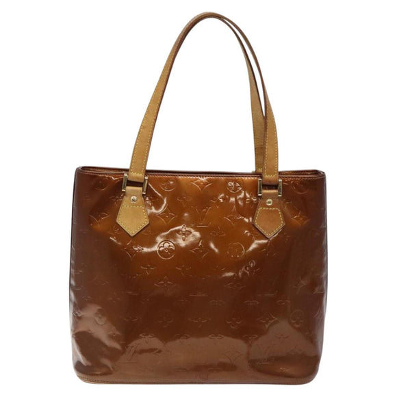 LOUIS VUITTON Monogram Vernis Houston Hand Bag Bronze M91122 LV Auth ep8512