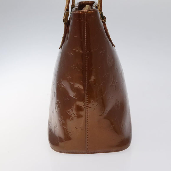 LOUIS VUITTON Monogram Vernis Houston Hand Bag Bronze M91122 LV Auth ep8512