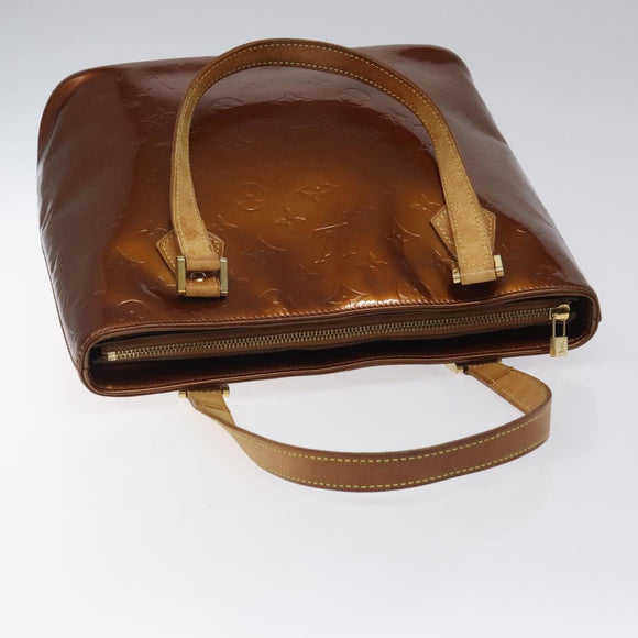 LOUIS VUITTON Monogram Vernis Houston Hand Bag Bronze M91122 LV Auth ep8512