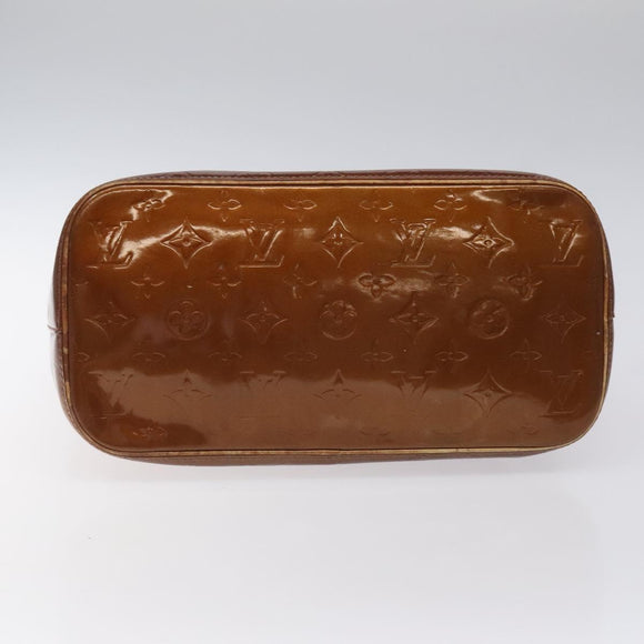 LOUIS VUITTON Monogram Vernis Houston Hand Bag Bronze M91122 LV Auth ep8512