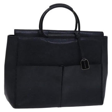 GUCCI Hand Bag Leather Black Silver 002 2865 1313 Auth ep8516