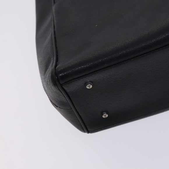 GUCCI Hand Bag Leather Black Silver 002 2865 1313 Auth ep8516