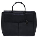 GUCCI Hand Bag Leather Black Silver 002 2865 1313 Auth ep8516-2