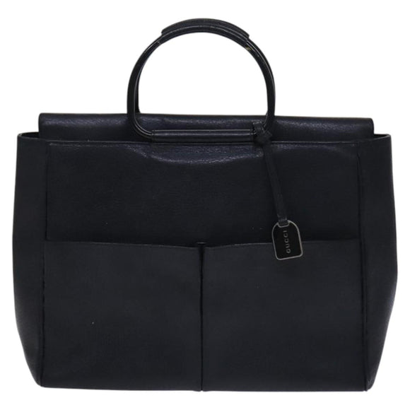 GUCCI Hand Bag Leather Black Silver 002 2865 1313 Auth ep8516