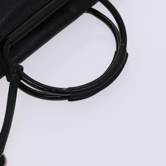 GUCCI Hand Bag Leather Black Silver 002 2865 1313 Auth ep8516