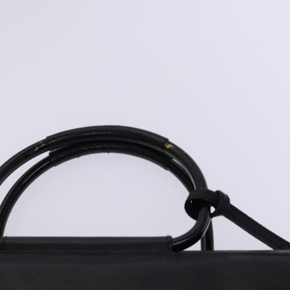 GUCCI Hand Bag Leather Black Silver 002 2865 1313 Auth ep8516