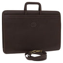 GUCCI Business Bag Leather 2way Brown Auth ep8518-1