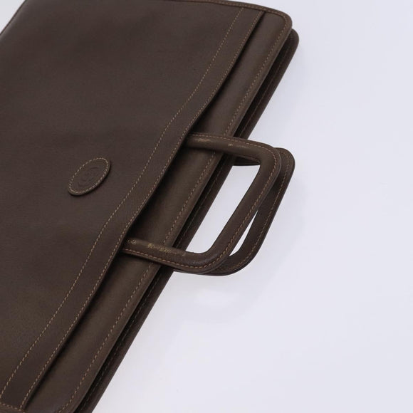 GUCCI Business Bag Leather 2way Brown Auth ep8518